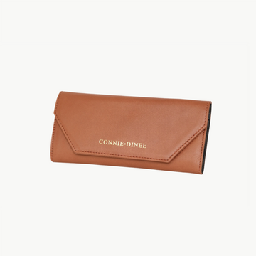 brown leather trifold wallet