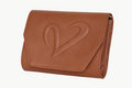 brown leather clutch