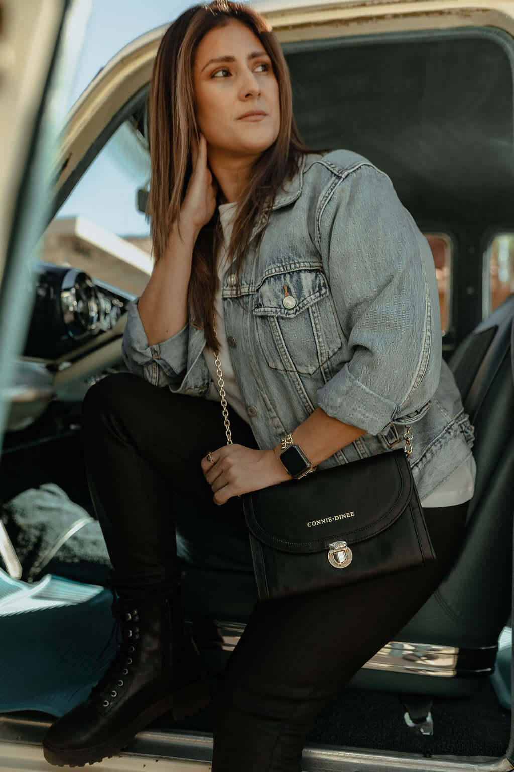 Black and Gold Travel Clutch for women