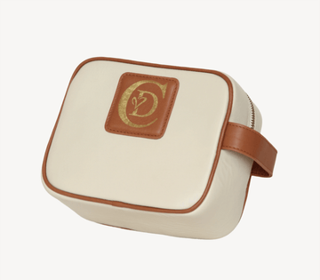Brown and Cream Toiletry & Makeup Bag