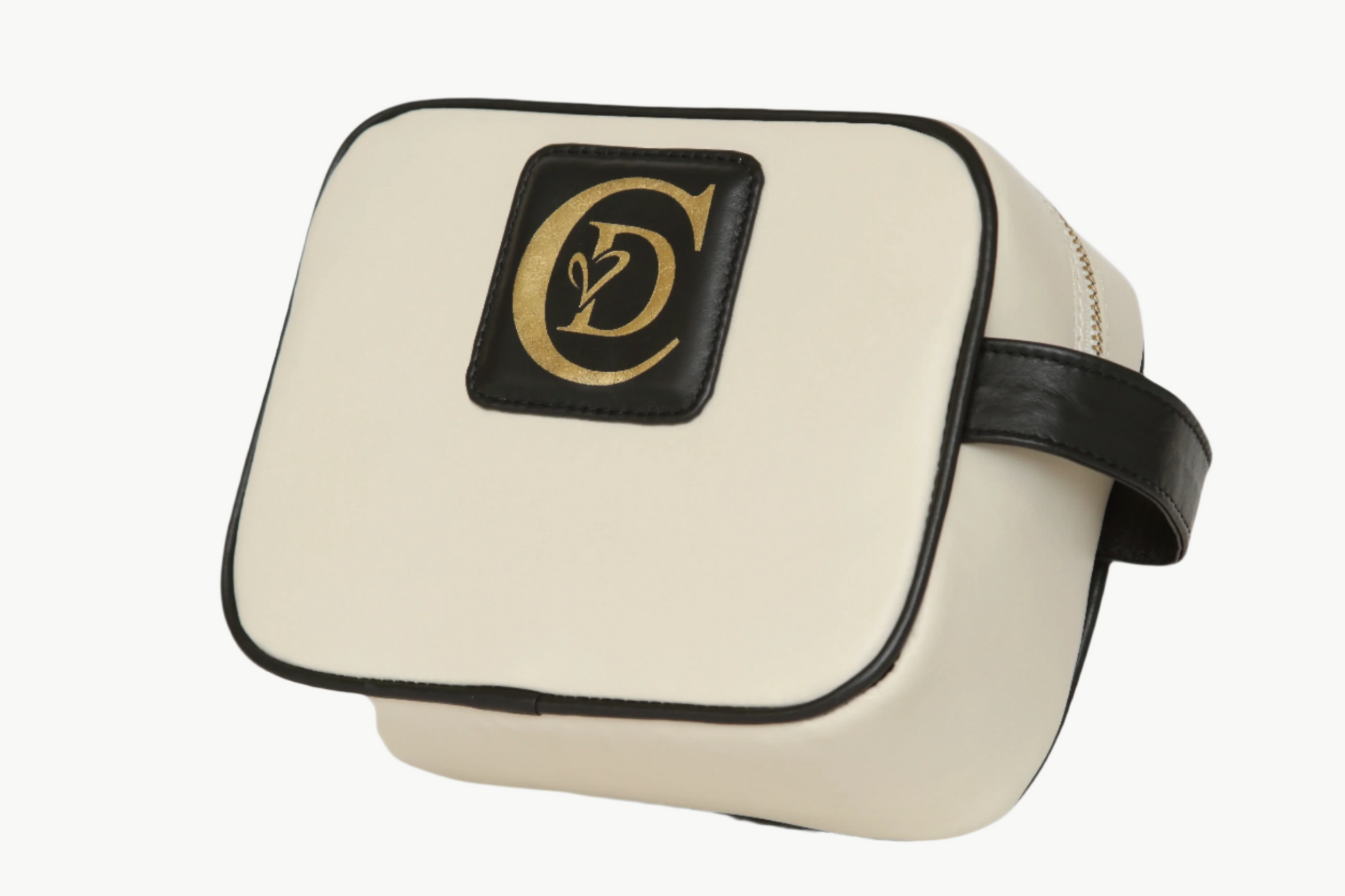 cream leather toiletry bag womens