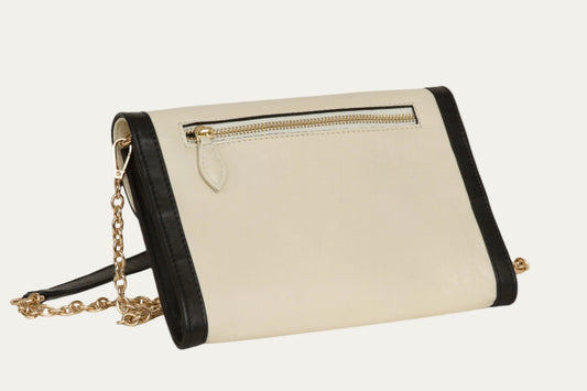 Black and Cream Travel Clutch
