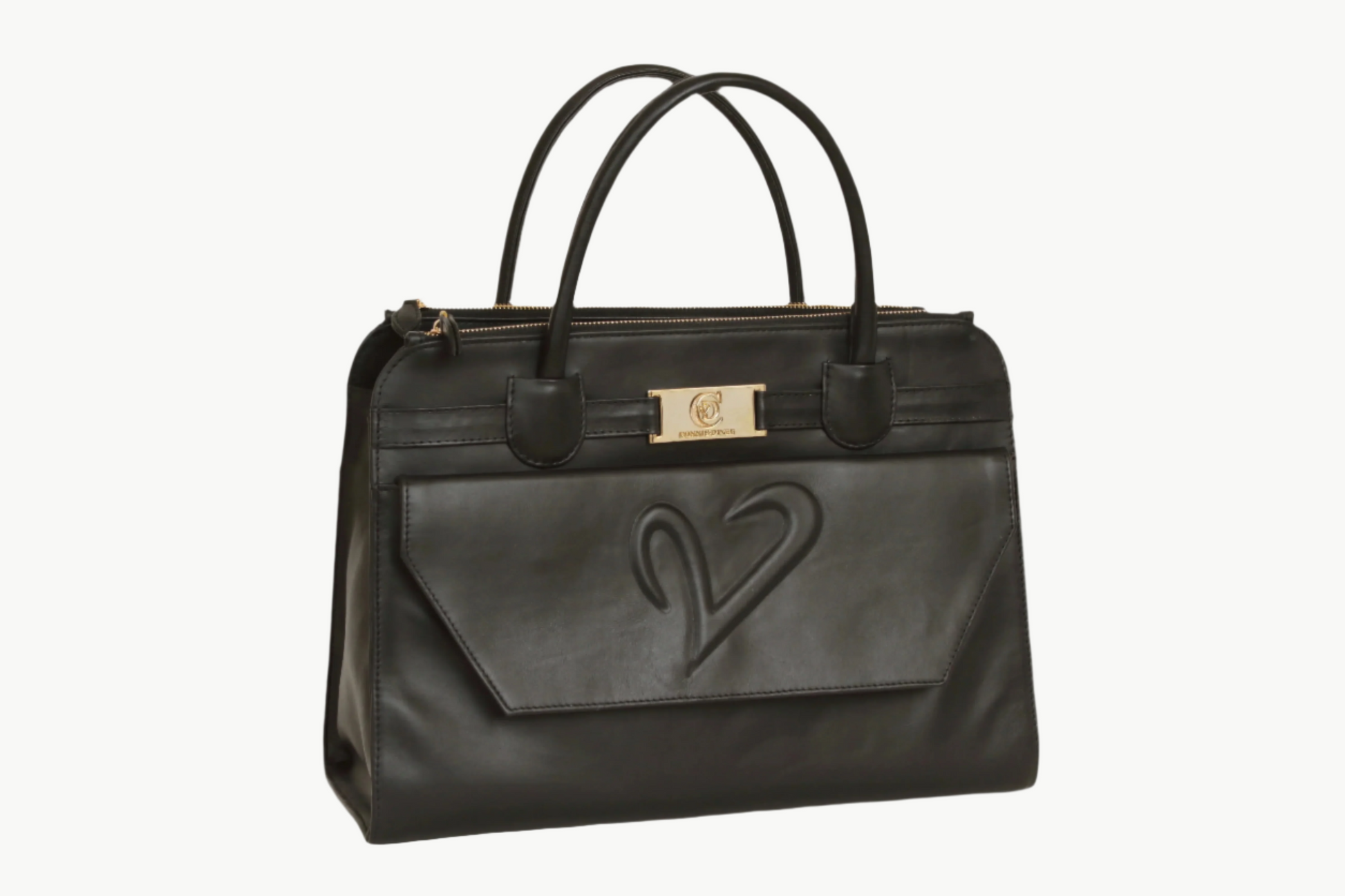 black soft leather tote bag