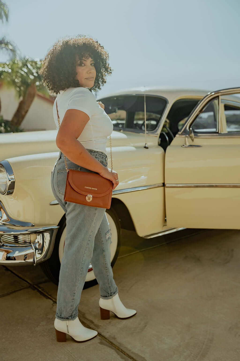 Brown and Gold Travel Clutch for ladies