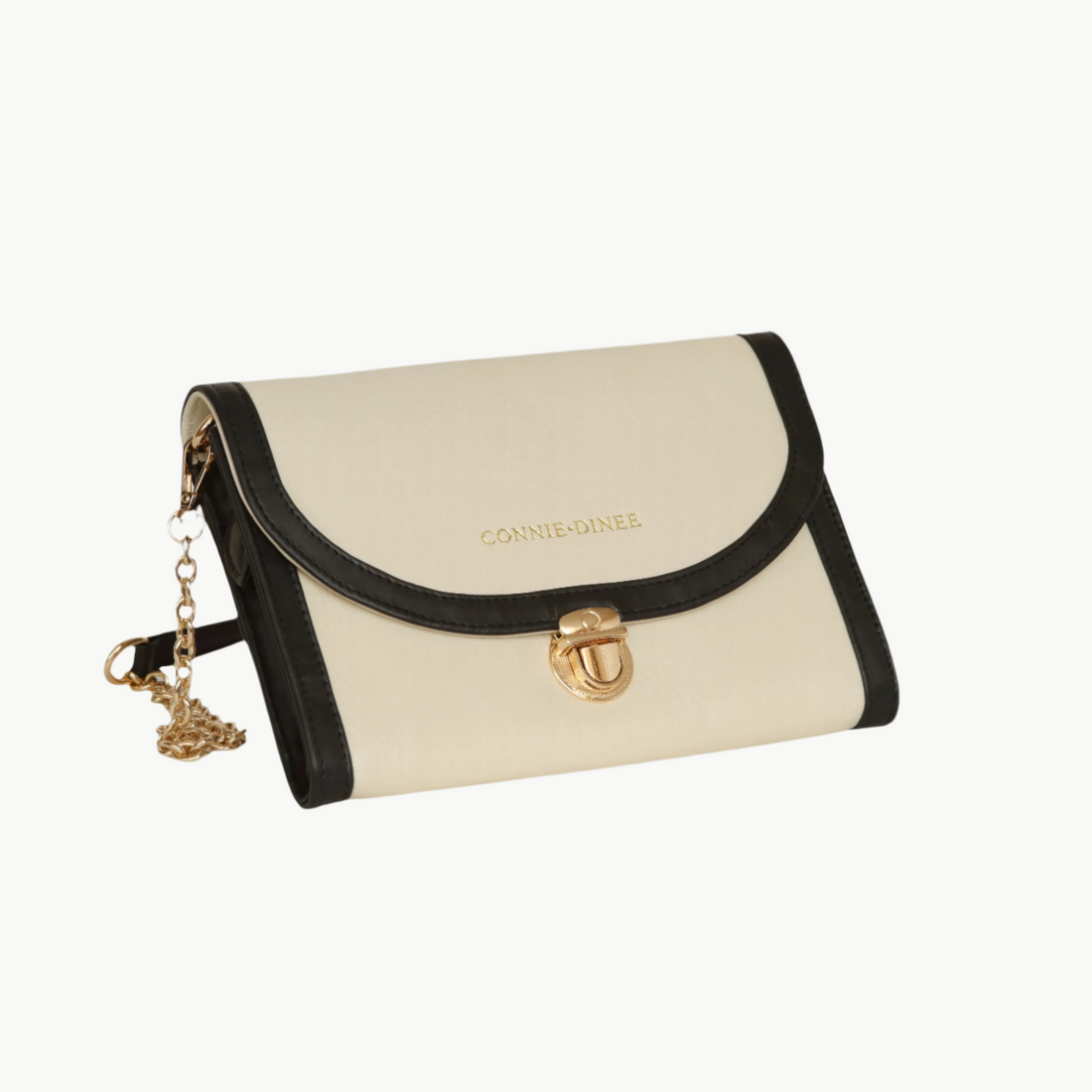 Black and Cream Travel Clutch