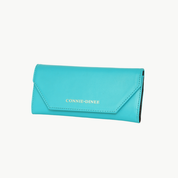 Teal Tri-Fold Leather Wallet