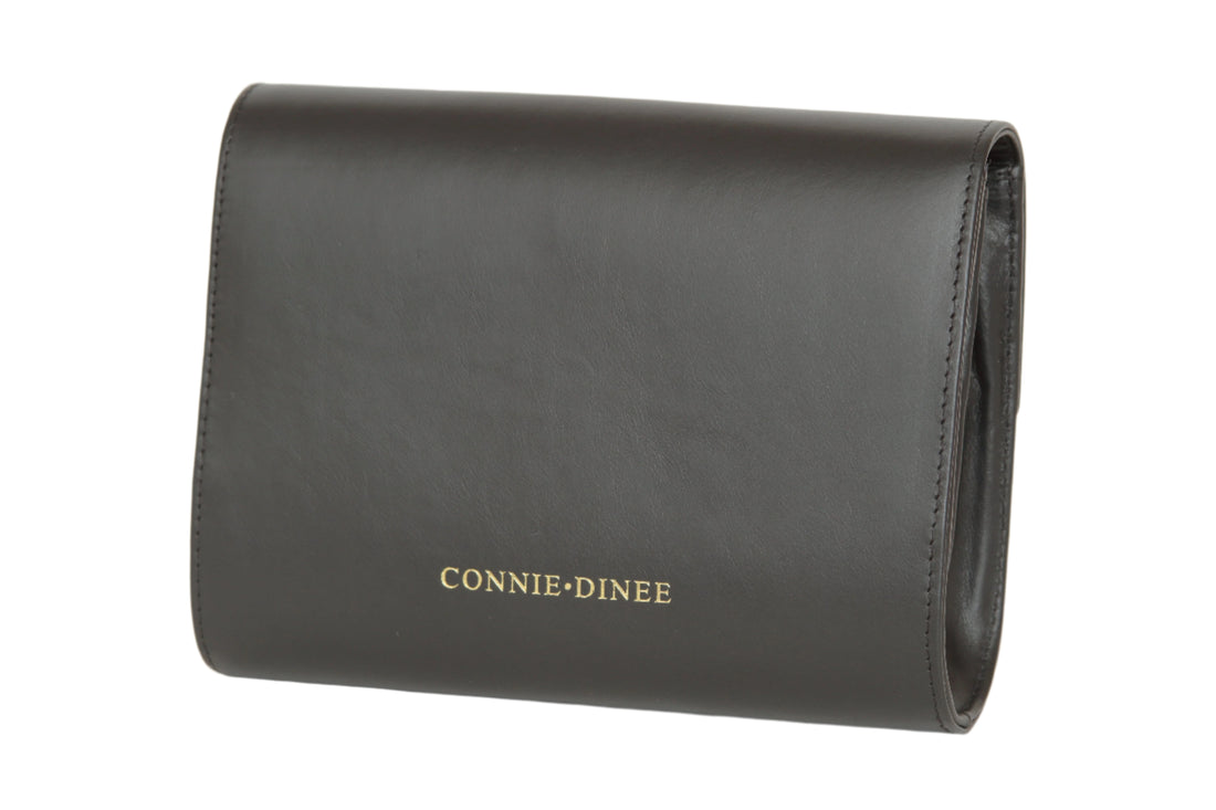 Black Leather Convertible Clutch