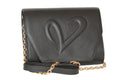 black leather clutch purse
