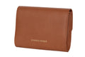brown leather clutch purse