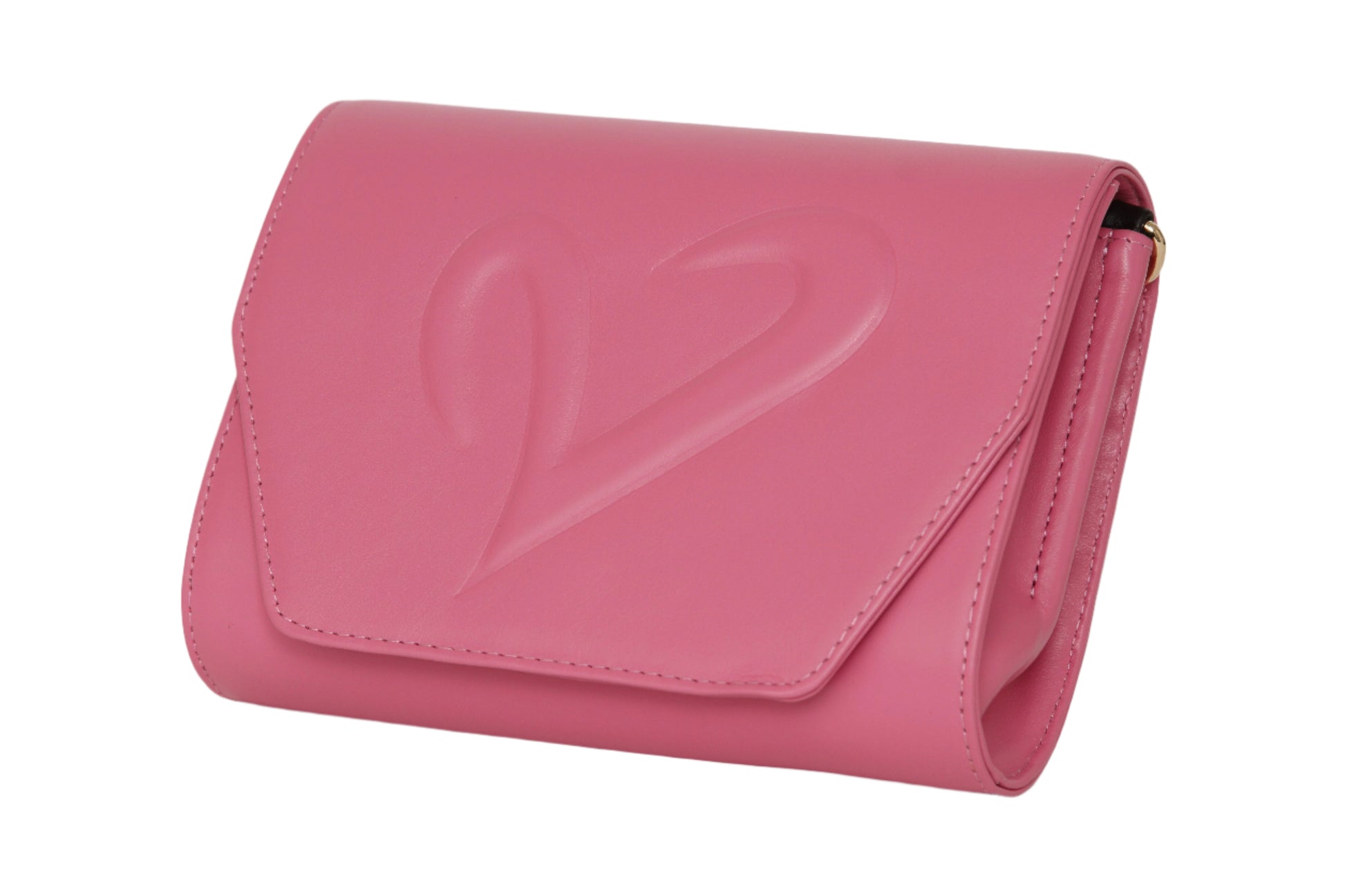 pink leather clutch bag for ladies