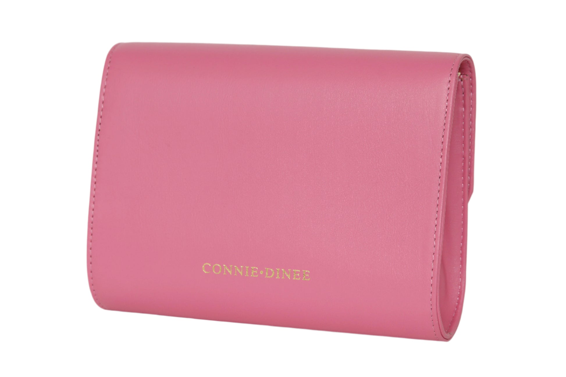 Pink Leather Convertible Clutch