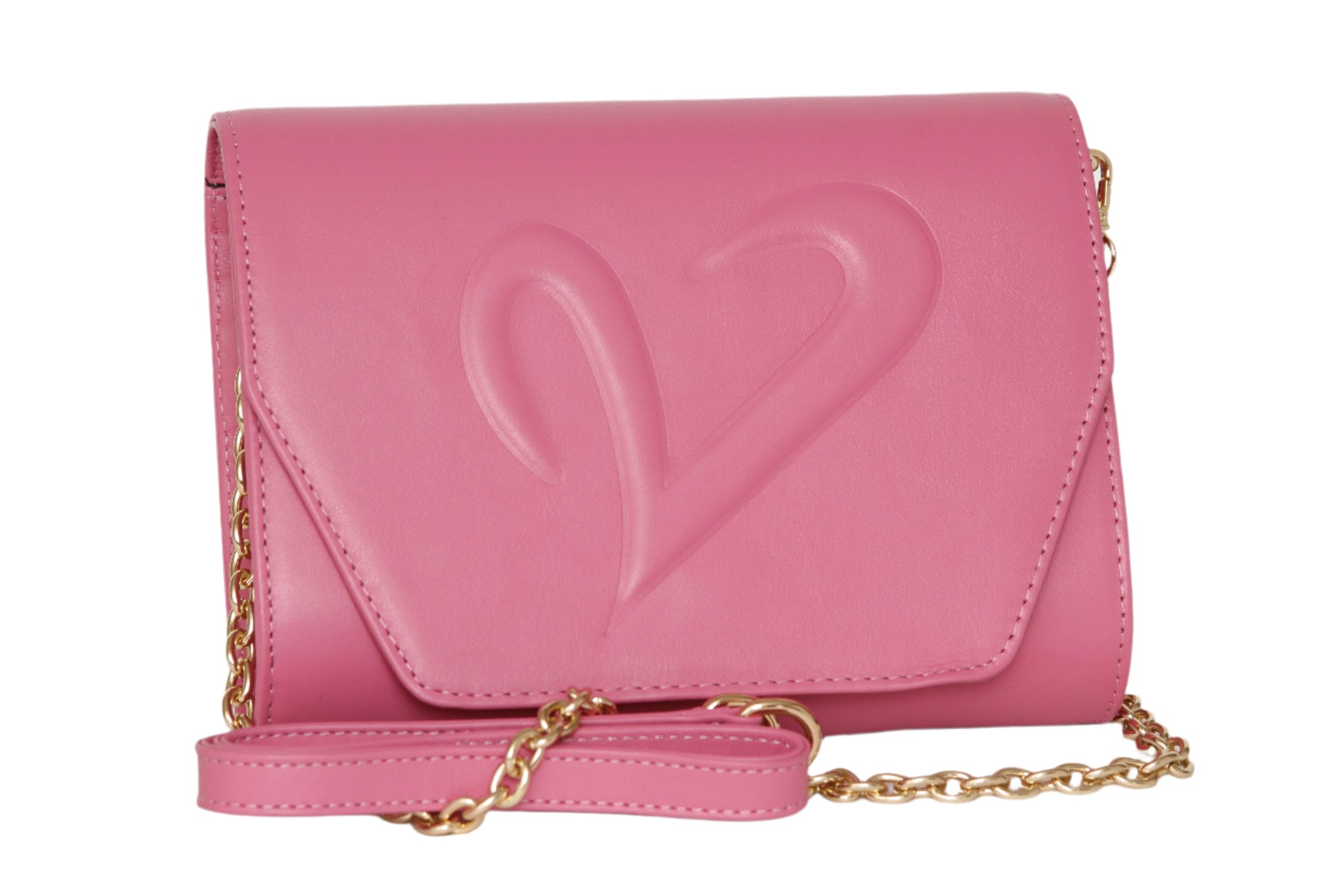 hot pink leather clutch for women