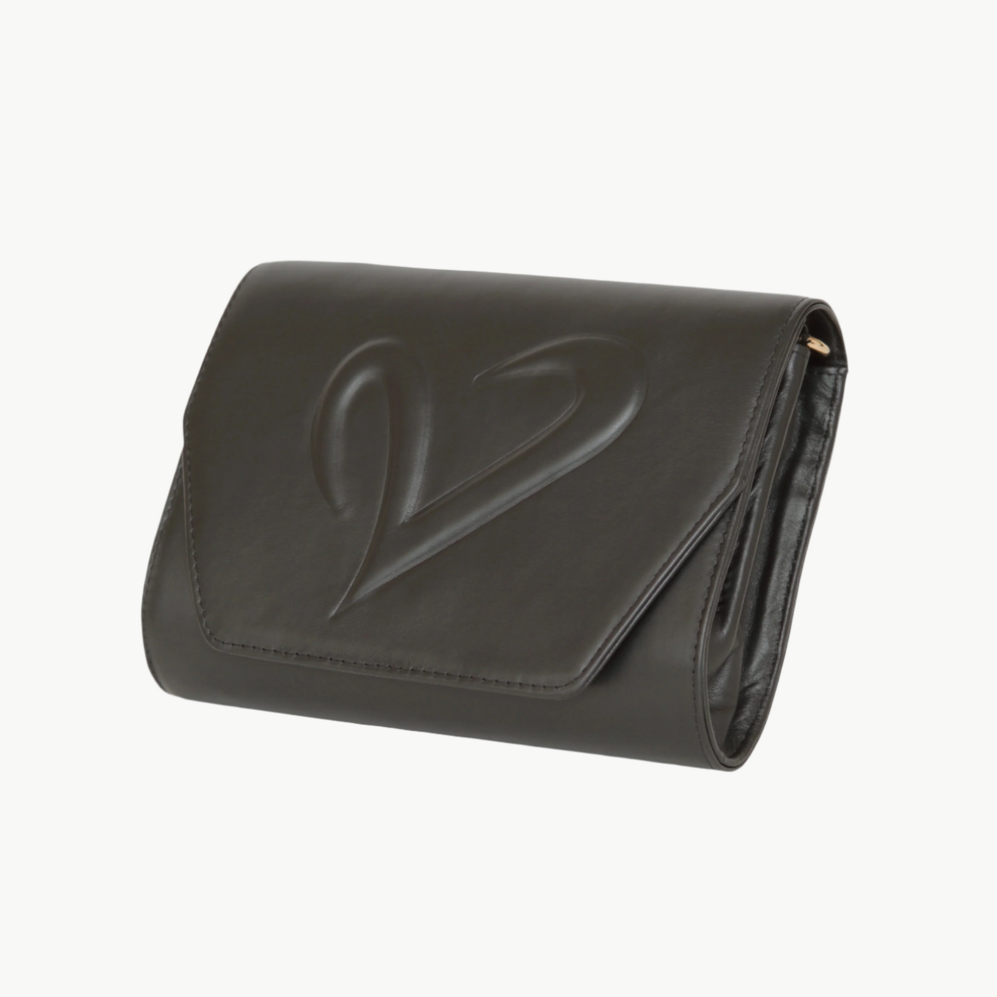 Black Leather Convertible Clutch