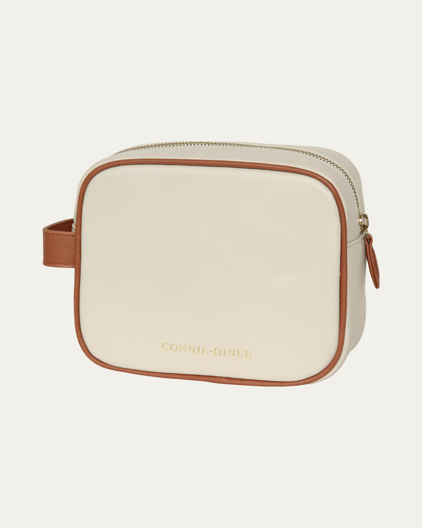 Brown and Cream Toiletry & Makeup Bag
