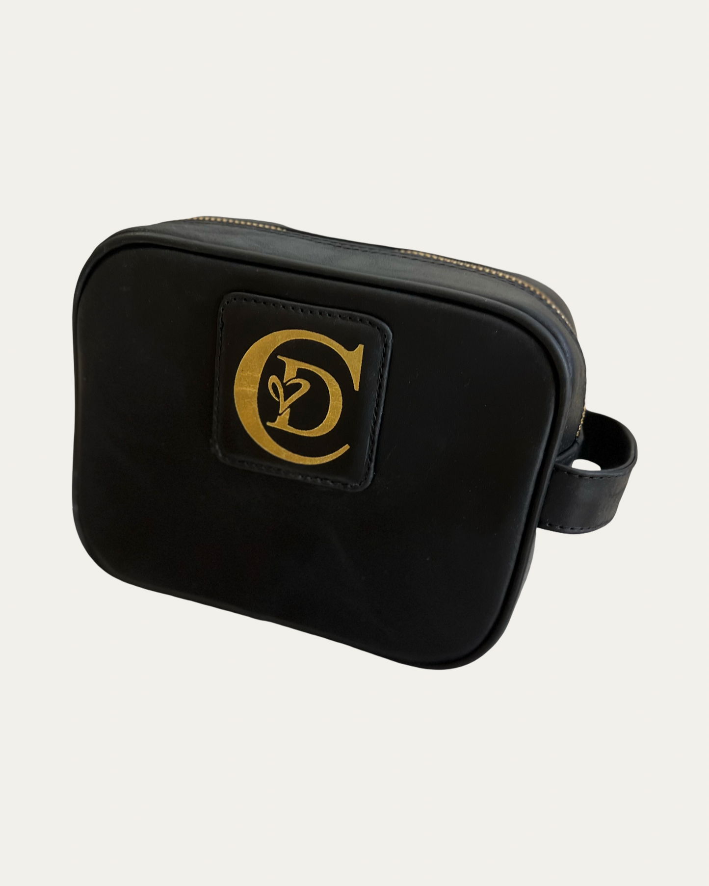 Black and Gold Toiletry & Makeup Bag