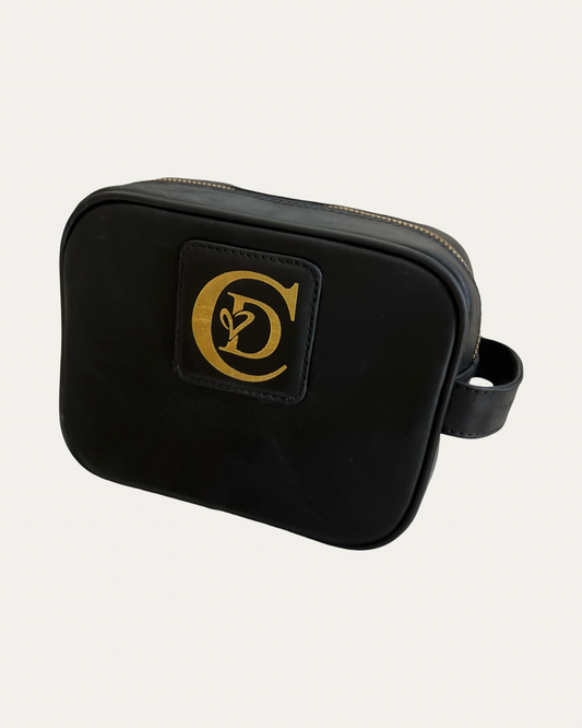 Black and Gold Toiletry & Makeup Bag