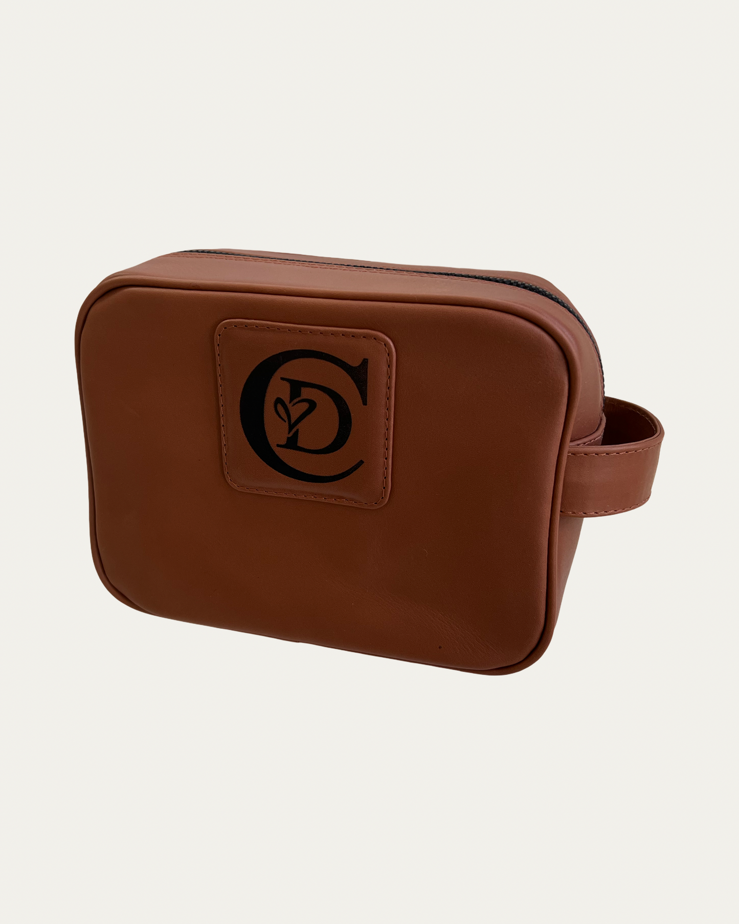 Brown and Black Toiletry & Makeup Bag