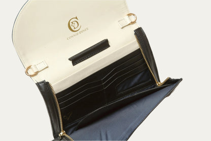 Black and Cream Travel Clutch