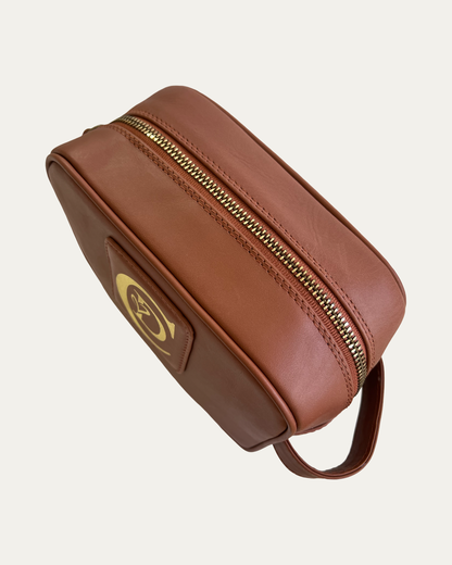 Brown & Gold Makeup Toiletry Bag