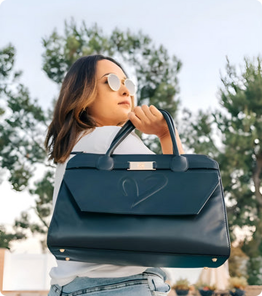 Black Leather Tote Bag