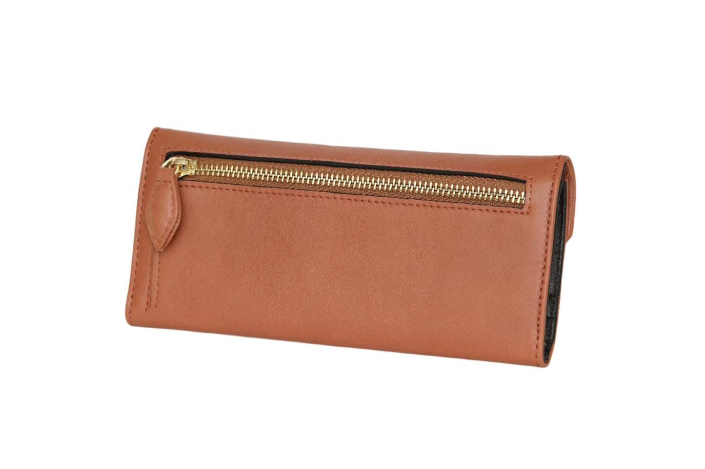 Brown Tri-Fold Leather Wallet