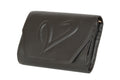 black leather clutch purse