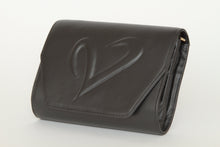 Load image into Gallery viewer, Black Leather Convertible Clutch
