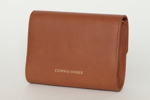 Brown Leather Convertible Clutch