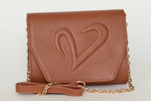 Brown Leather Convertible Clutch