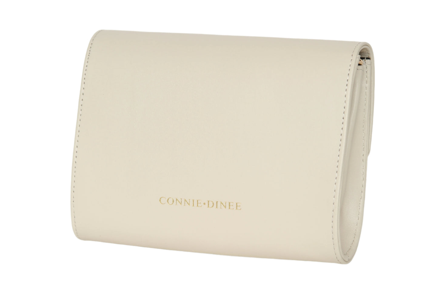 cream leather clutch bag