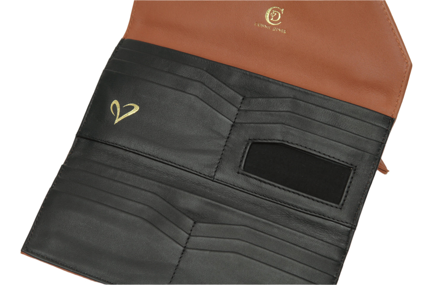 trifold wallet brown and black