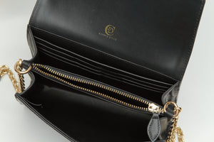 Black Leather Convertible Clutch