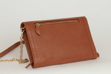 Load image into Gallery viewer, Brown and Gold Travel Clutch
