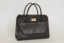 Load image into Gallery viewer, Black Leather Tote Bag
