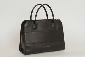 Black Leather Tote Bag