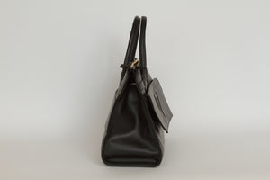 Black Leather Tote Bag