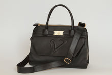 Load image into Gallery viewer, Black Leather Tote Bag
