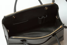 Load image into Gallery viewer, Black Leather Tote Bag
